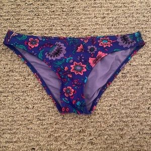 purple flower power swimsuit bottom